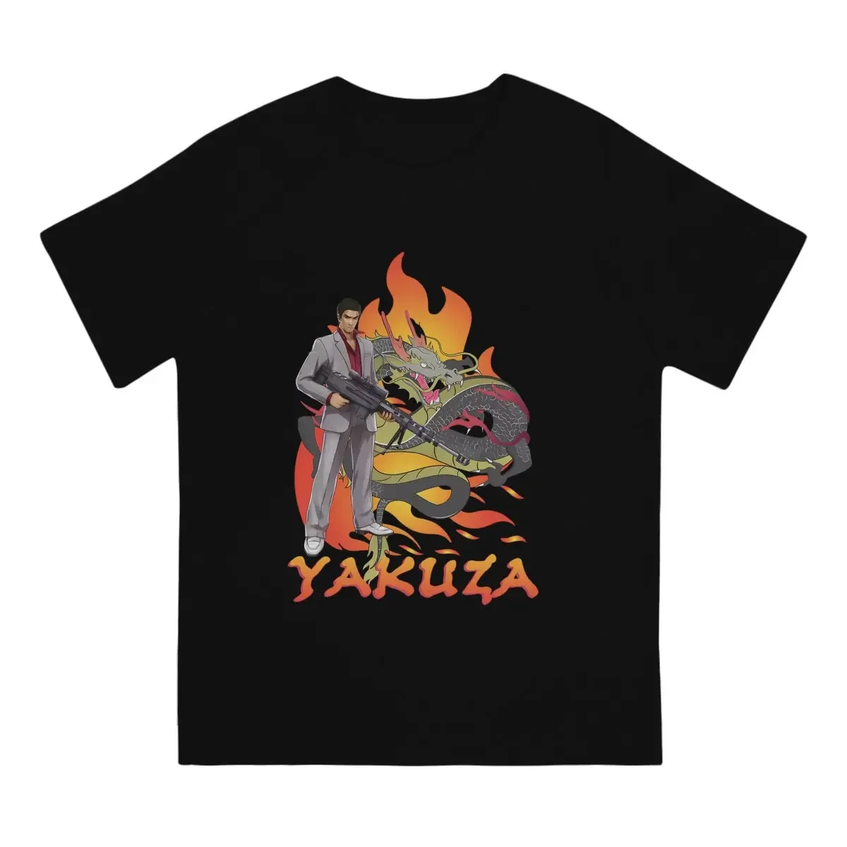 Men's T-Shirt Kiryu Dragon Fashion Pure Cotton Tee Shirt Short Sleeve Yakuza Kiwami Dragon T Shirts O Neck Tops New Arrival