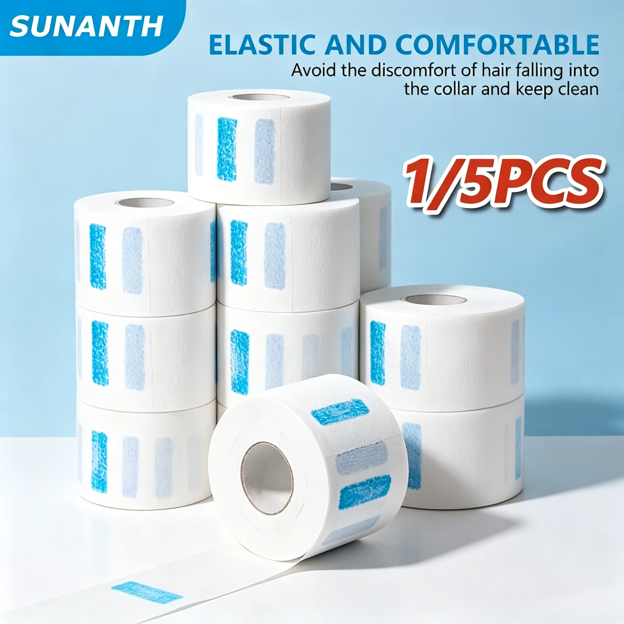 NEW 2026 White Hair Cutting Accessory Stretchy Stretchable Salon Hairdressing 5Roll/1Roll Barber Professional Neck Strips