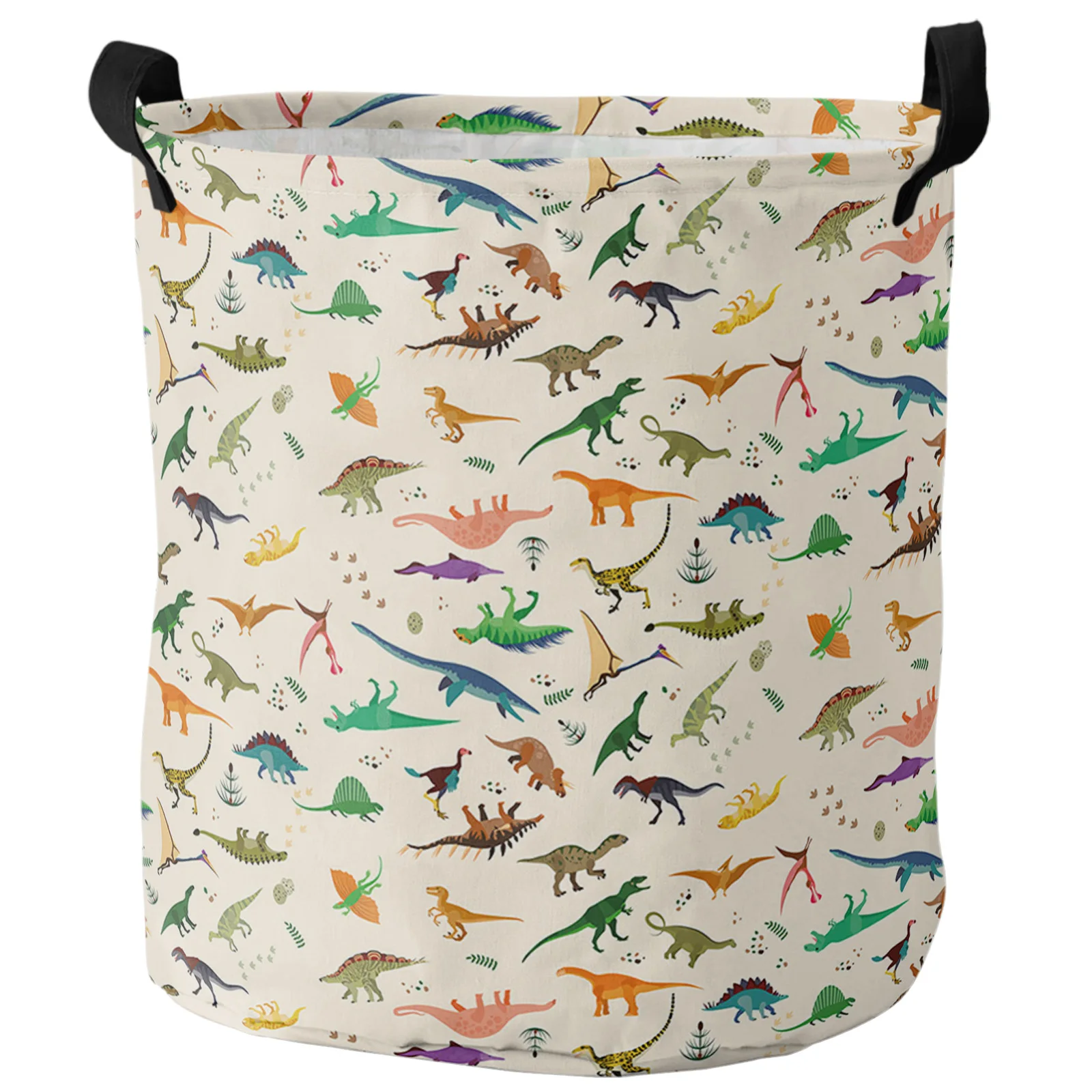 

Colorful Dinosaur Dirty Laundry Basket Foldable Round Waterproof Home Organizer Basket Clothing Children Toy Storage Basket