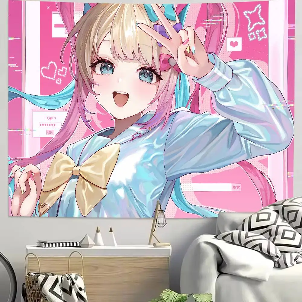 Cute Girl Fashion Hot Game NEEDY GIRL OVERDOSE Tapestry Decoration Bedroom Dormitory Background Cloth Living Room Club Tapestry