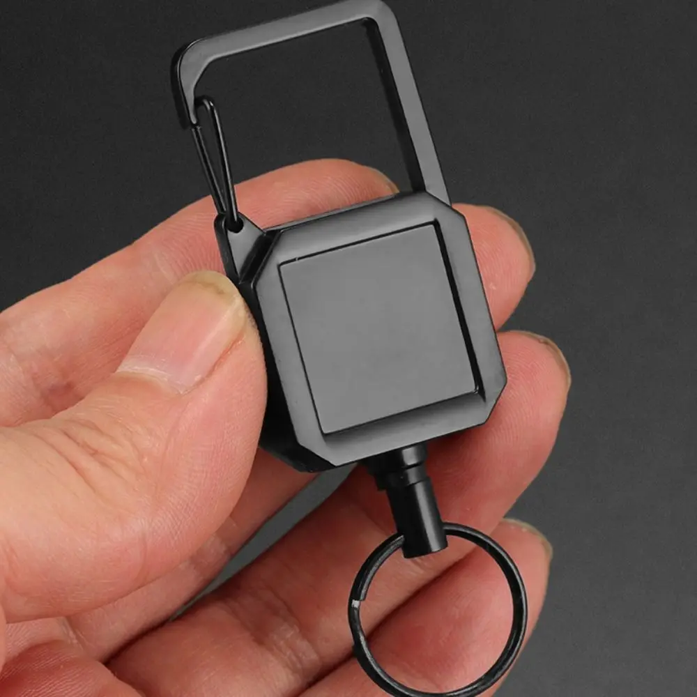 Easy-to-pull Retractable Key Ring Anti Lost Telescopic Rope Badge Holder ID Card Lanyard Buckle Easy-to-pull Buckle Rope Male