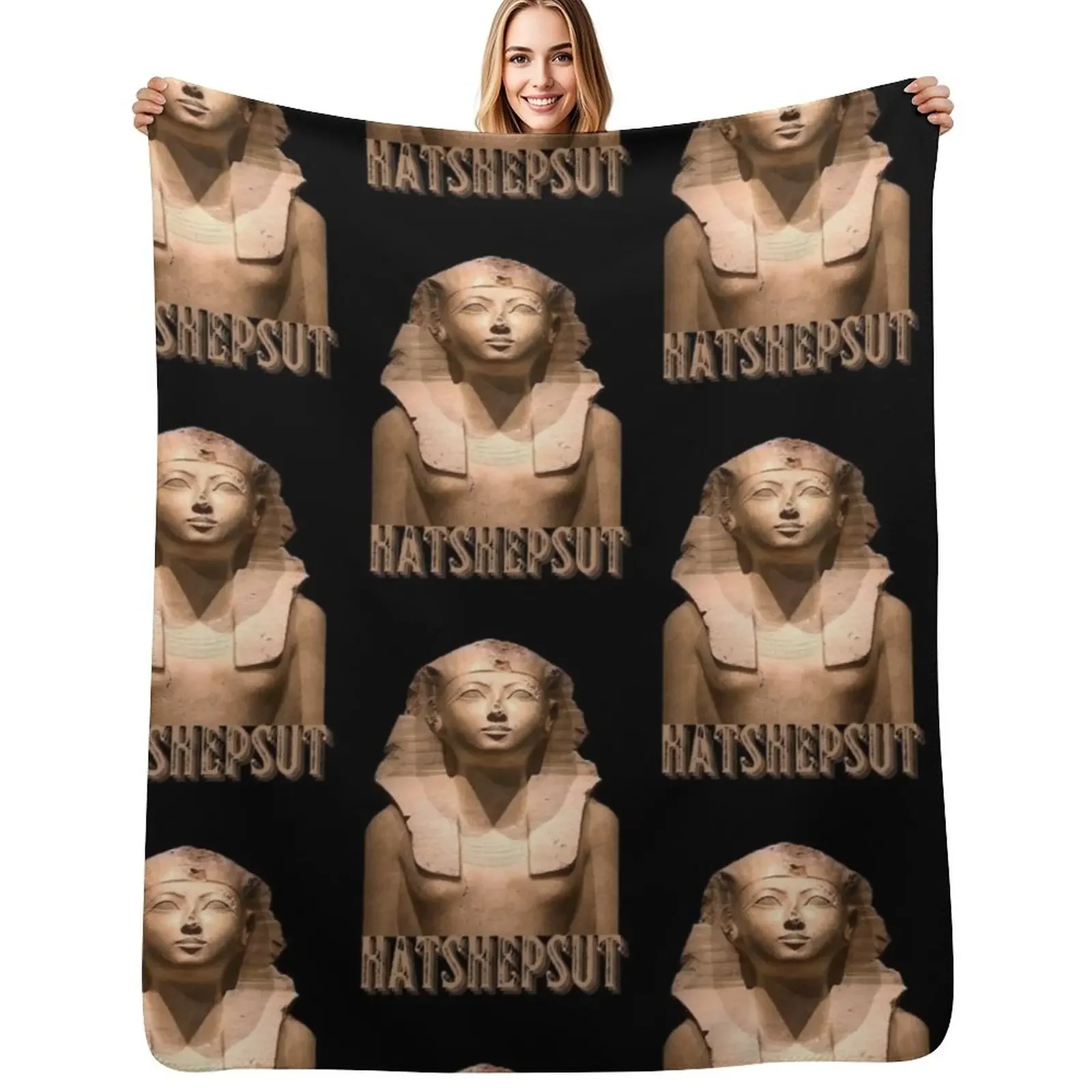 

Hatshepsut Egyptian queen, ancient egypt queens Throw Blanket Custom halloween Luxury St Blanket