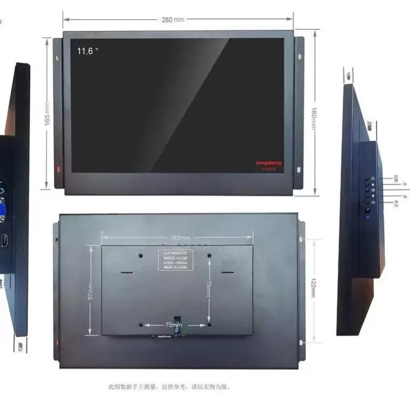 For 8 9 10 11.6 13.3 15 Inch Industrial High Definition Touch Display HDMI VGA Cabinet Monitor Screen