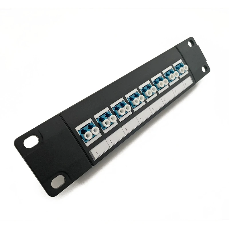 Optisches LC-Pass-Thru-Patchpanel mit 8 Ports und Montagehalterung für Keystone-Buchsen. Dropship