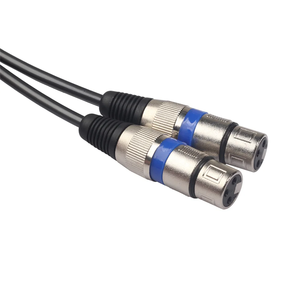 

1.5m Dual Male to Dual Xlr Male Audio Cable Multi Shielded Signal Patch Cable Suitable for Dvd Cd Player Speaker