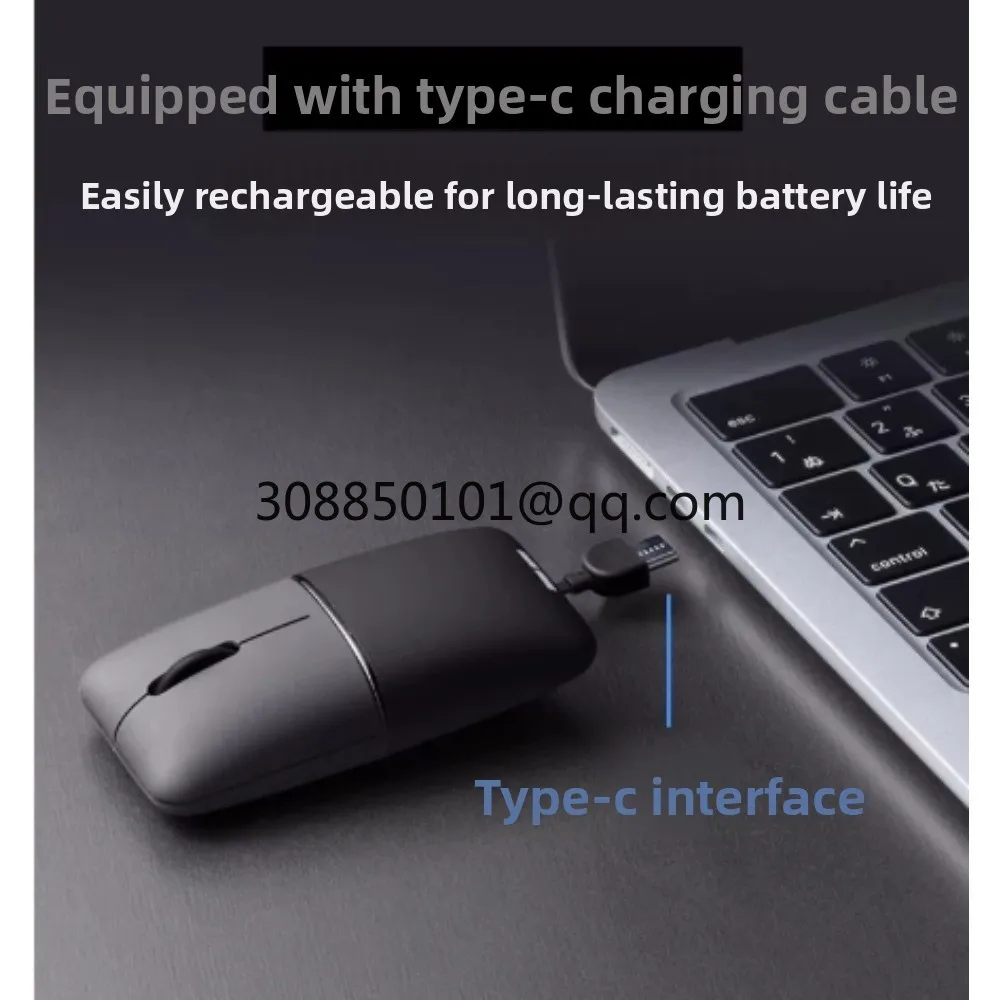 Wireless mouse ultra-thin rechargeable dual-mode mouse with symmetrical design for left and right Bluetooth