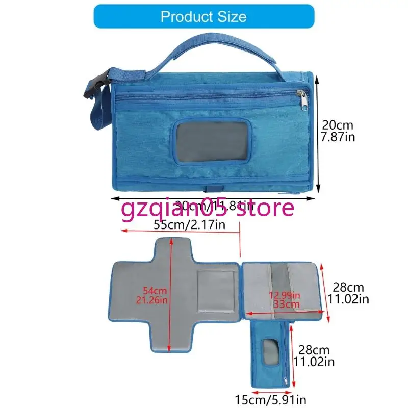 سجادة تغيير حفاضات الأطفال N7ME مع وسادة قابلة للفصل ومقاومة للماء بتصميم حيوان محايد