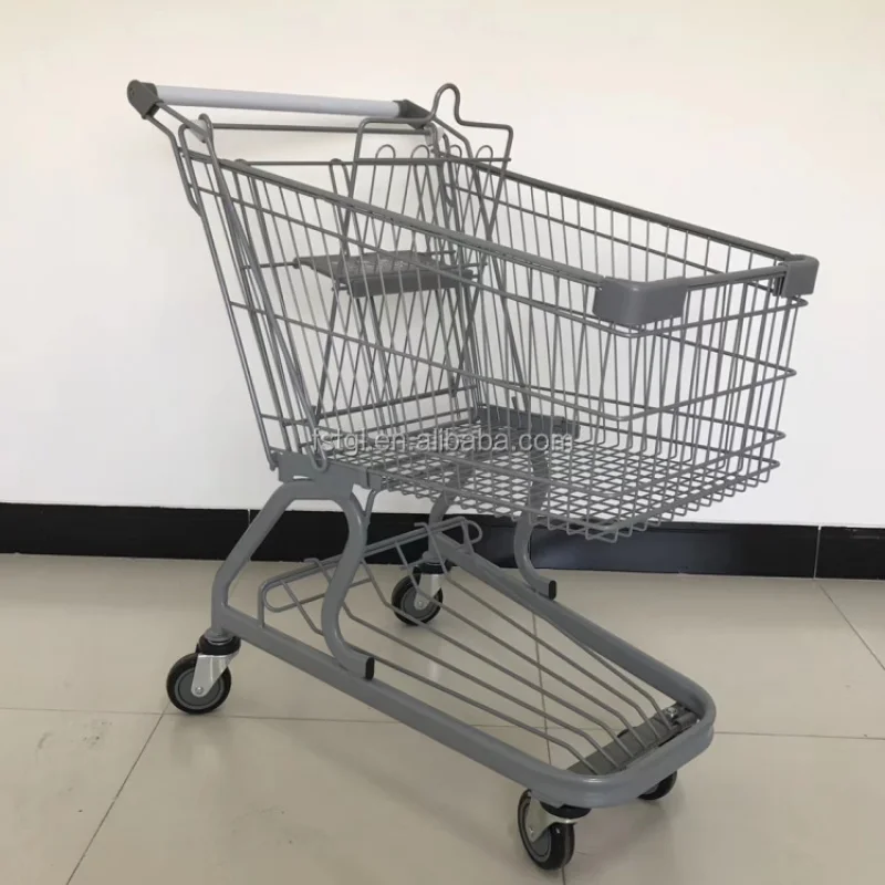 [Op Maat] Trolley Winkelen Populaire Supermarkt Metalen 80 Liter Afmetingen Winkelwagentje Op Wielen Winkelwagen Winkelwagen 1Pc/Pp