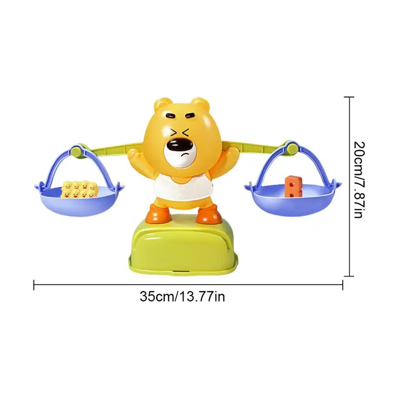 Juego de matemáticas de equilibrio para niños, juguetes educativos Montessori, 12 patos, oso, juguetes de desarrollo para bebés en edad preescolar, enseñanza de números, juguetes de matemáticas