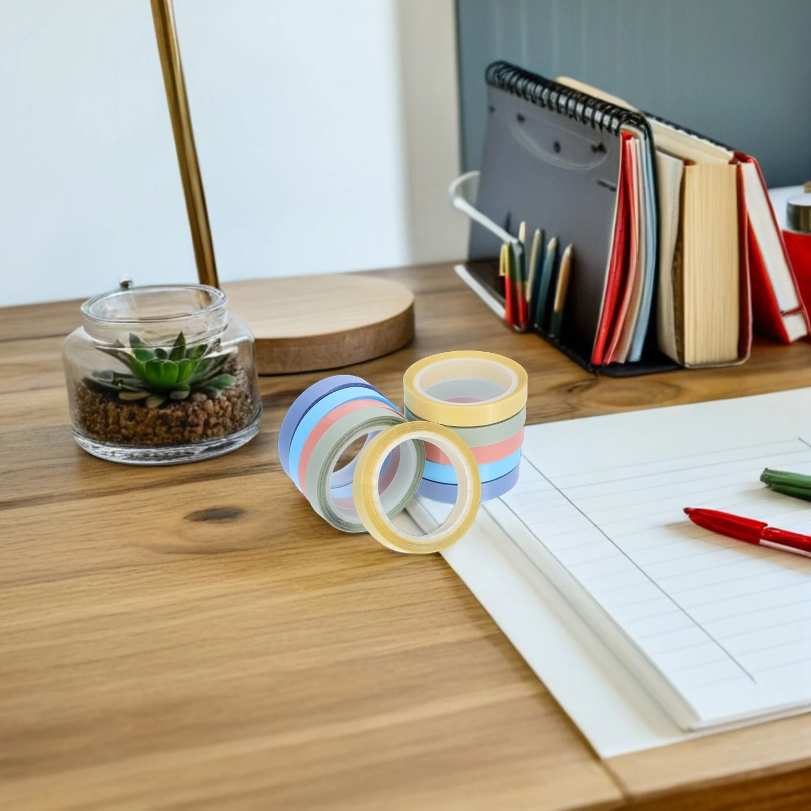 10 قطعة 10 لفات شريط لاصق شفاف قابل للكتابة لاصق شفاف علامات الصفحة للمدرسة مكتب مؤشر ملصقات للتسمية #4