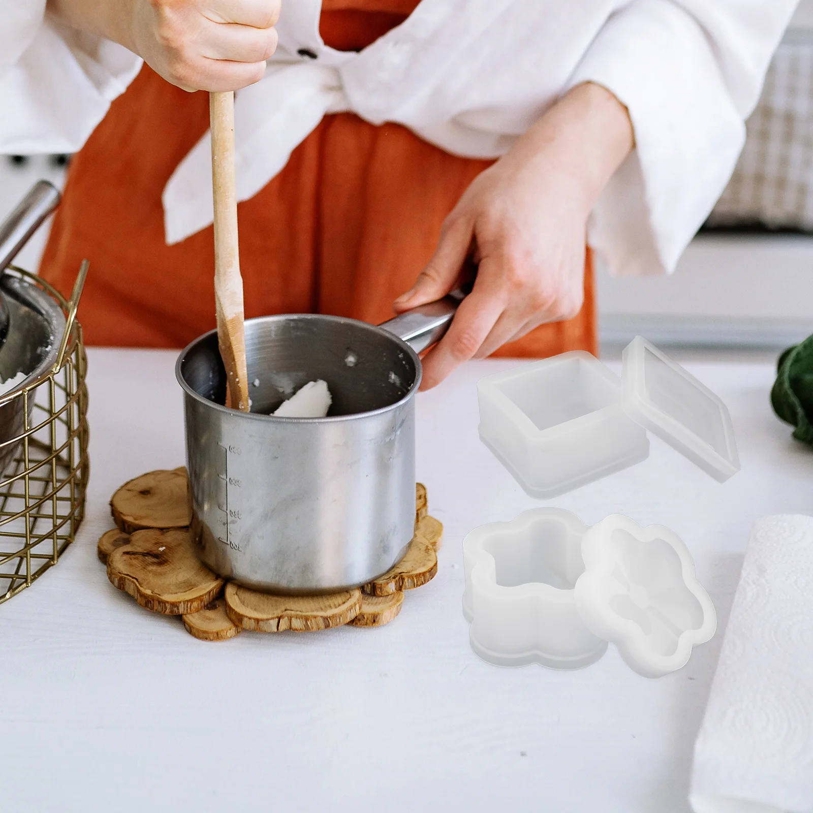 5Pcs Resin Silicone Box Molds Heart Hexagon Square Shapes DIY Storage Craft Casting Jewelry Tray Hexagon Molds for Resin