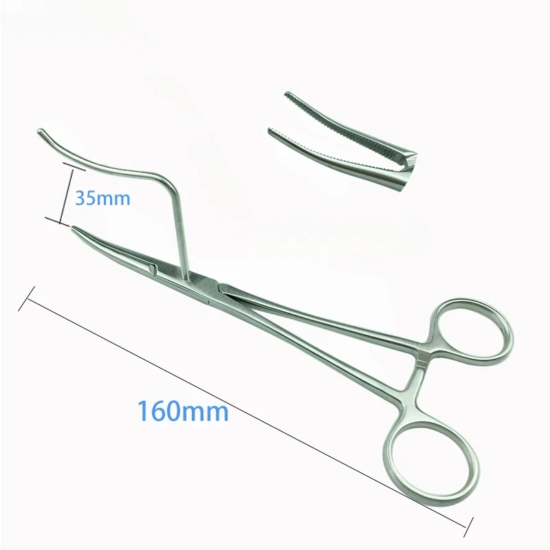 Pet Sterilization Pliers Ligation Fixed Forceps Stainless Steel Ovary Ligation Sterilization Forceps Veterinary Ligation Tool