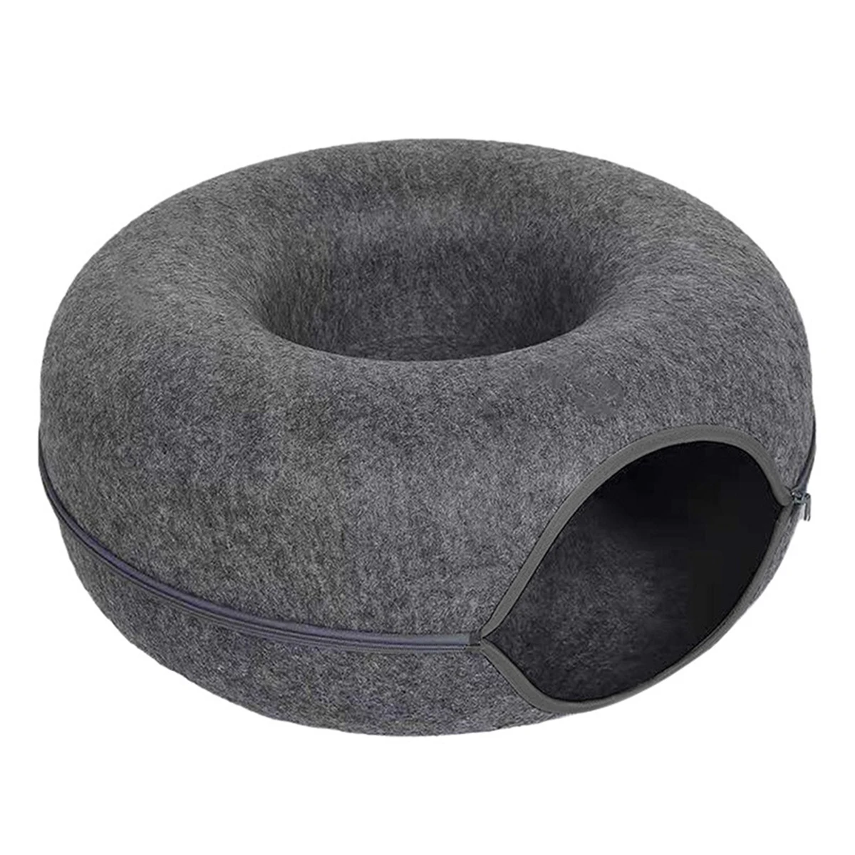 Interactief rond klein kattentunnelnest Vilt Kittens Bed Huis Scratcher Kat Donut Slapen Huisdier Speelgoed voor katten