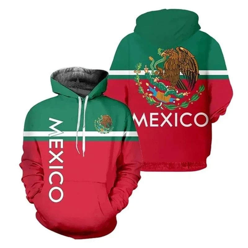 Mexico Eagle Country Flag 3d Printed Hoodies Men's Streetwear Casual Sweatshirts Male Graphic Hoody Fashion New Pullovers