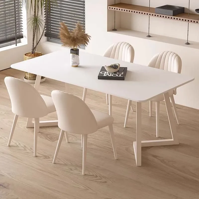 

Письменный прямоугольный стол, кухонный дизайн, металлический скандинавский обеденный стол для ресторана, маленькая роскошная копия мебели Muebles для заднего двора