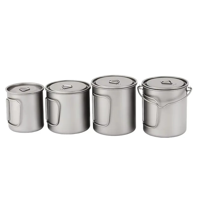 

Portable 900ml 1100ml 1600ml hanging cookware outdoor camping picnic kitchen cookware water cup tableware