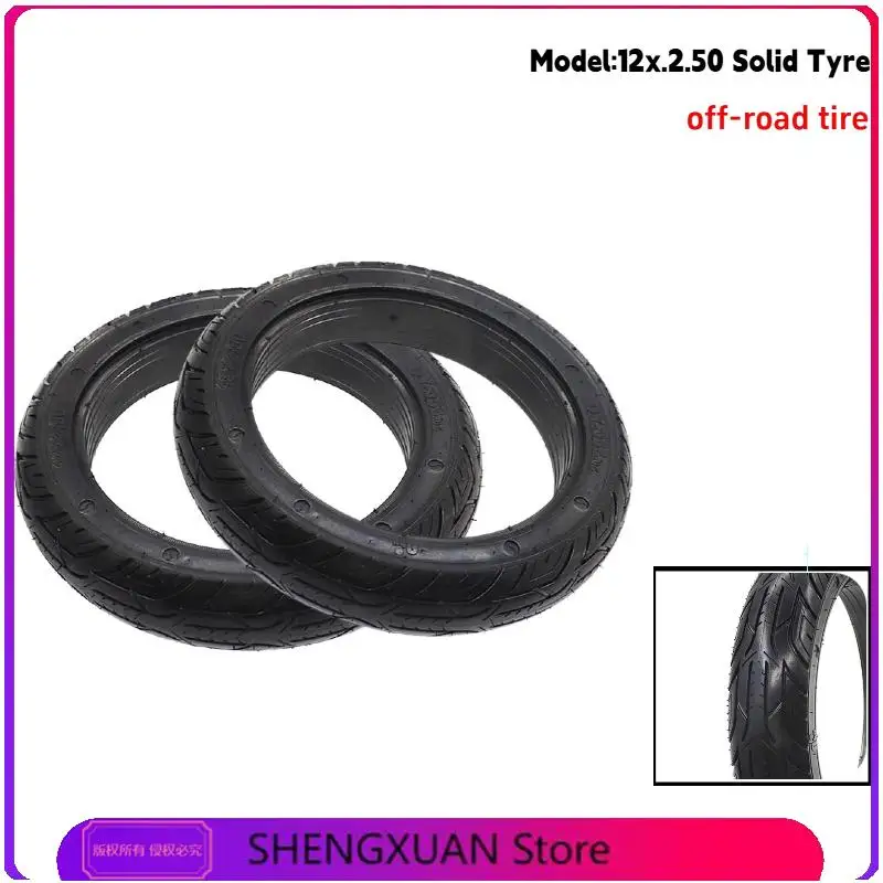 

Wear resistant solid tire model 12x2.50 suitable for non pneumatic tire accessories for bicycles and electric bicycles