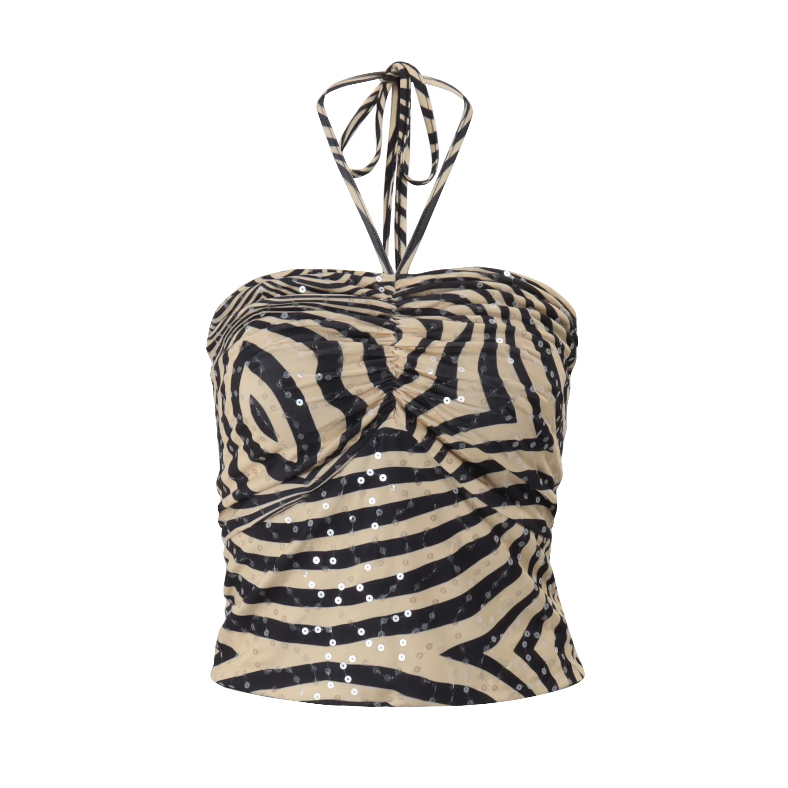 Europe et états-unis automne nouvelle mode tempérament sexy motif zèbre rétro col suspendu enveloppé dans un manteau.