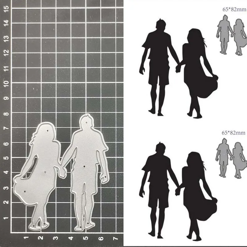 

Couple Decoration Cutting Dies Stencils DIY Scrapbooking Decorative Embossing Handcraft Die Cutting Template