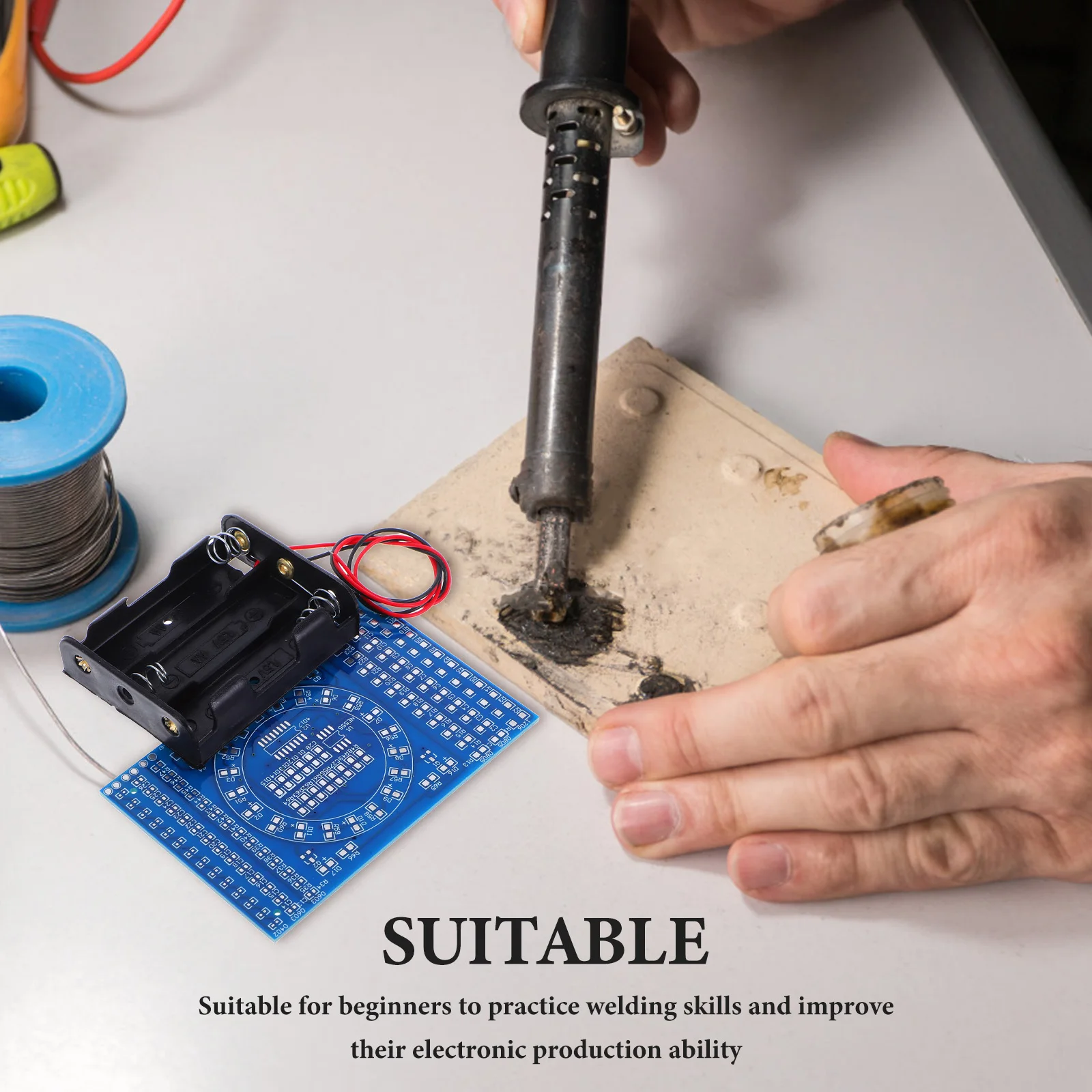 

1 set 1 Set Rotating Water Light Soldering Practice Electronic Component Kit For Diy Projects Pcb Circuit Board Welding Training