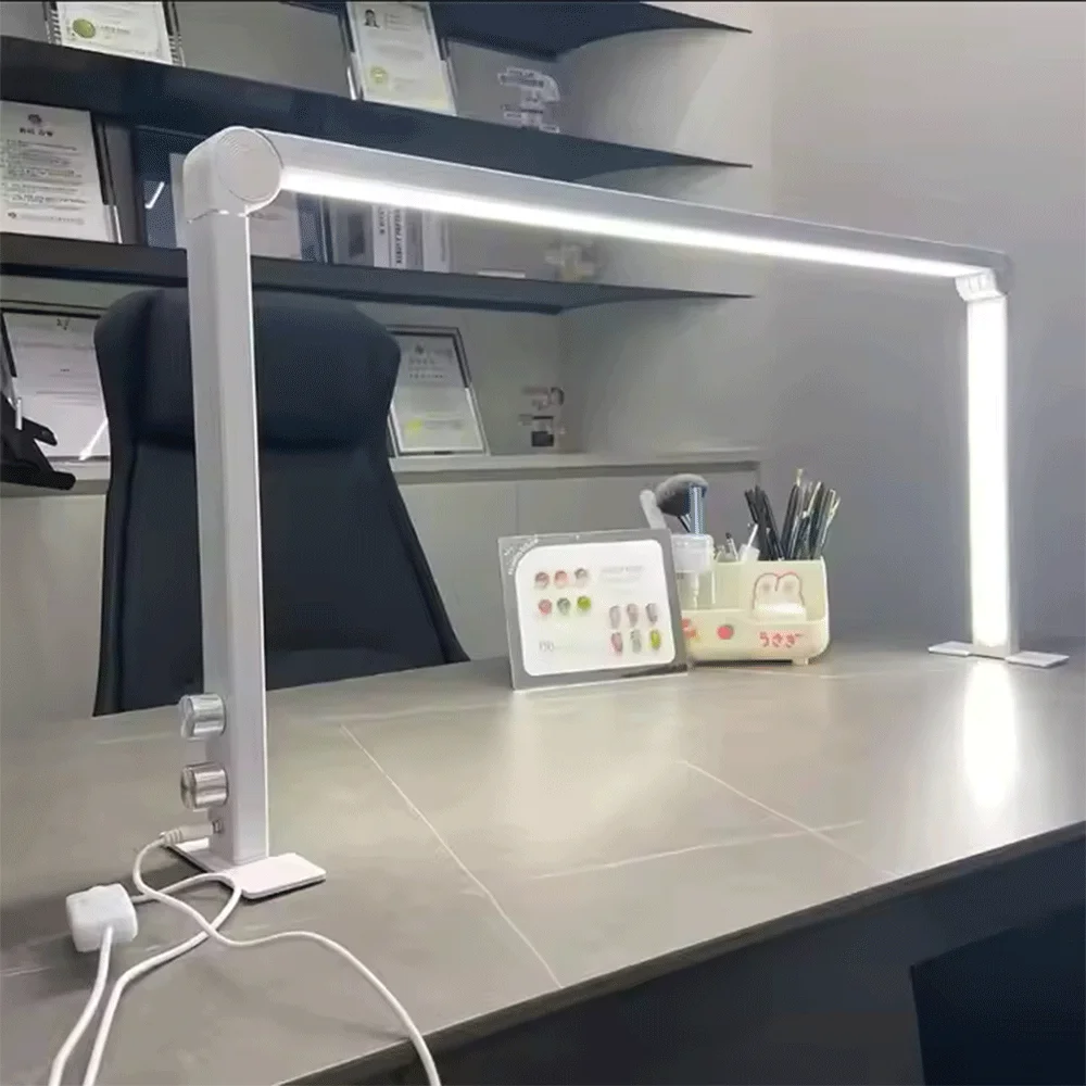 Lampka LED do paznokci w kształcie półksiężyca na biurko Składany przełącznik z pokrętłem Manicure Lampa stołowa do pracy Beauty Fill Light Prostokątna kwadratowa lampa do paznokci Tech Lamp