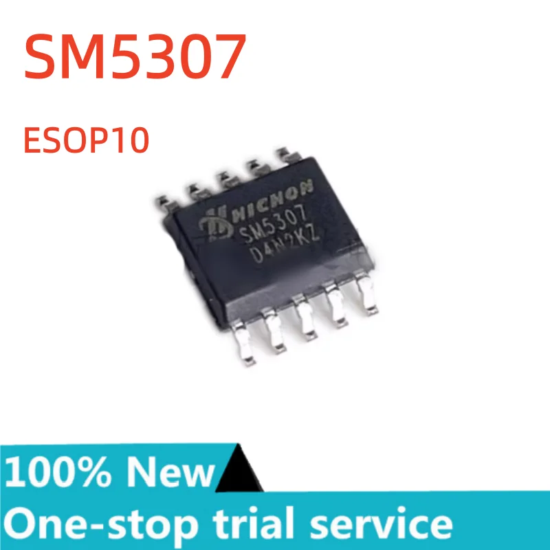 10-200pcs %new stock SM5307 ESOP10 High Integration Function Mobile Power Supply SOC Charging 2.1A / Discharging 2.4A