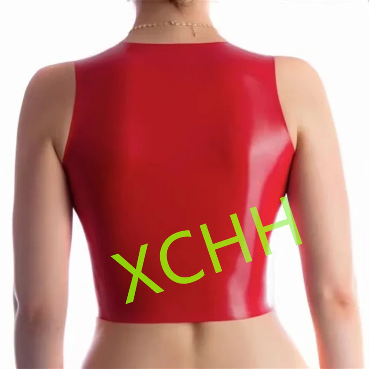 Women Latex Top Front Rubber Shirt Gummi Customize 0.4mm Club Party Wear Halloween Costume XS to XXXL