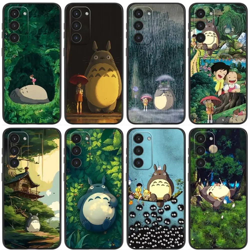 

Hot Anime Cute Totoroes Phone Case For Samsung Galaxy A20,21s,22,31,32,52,53,72,73,80,91 Soft Silicone Black Cover