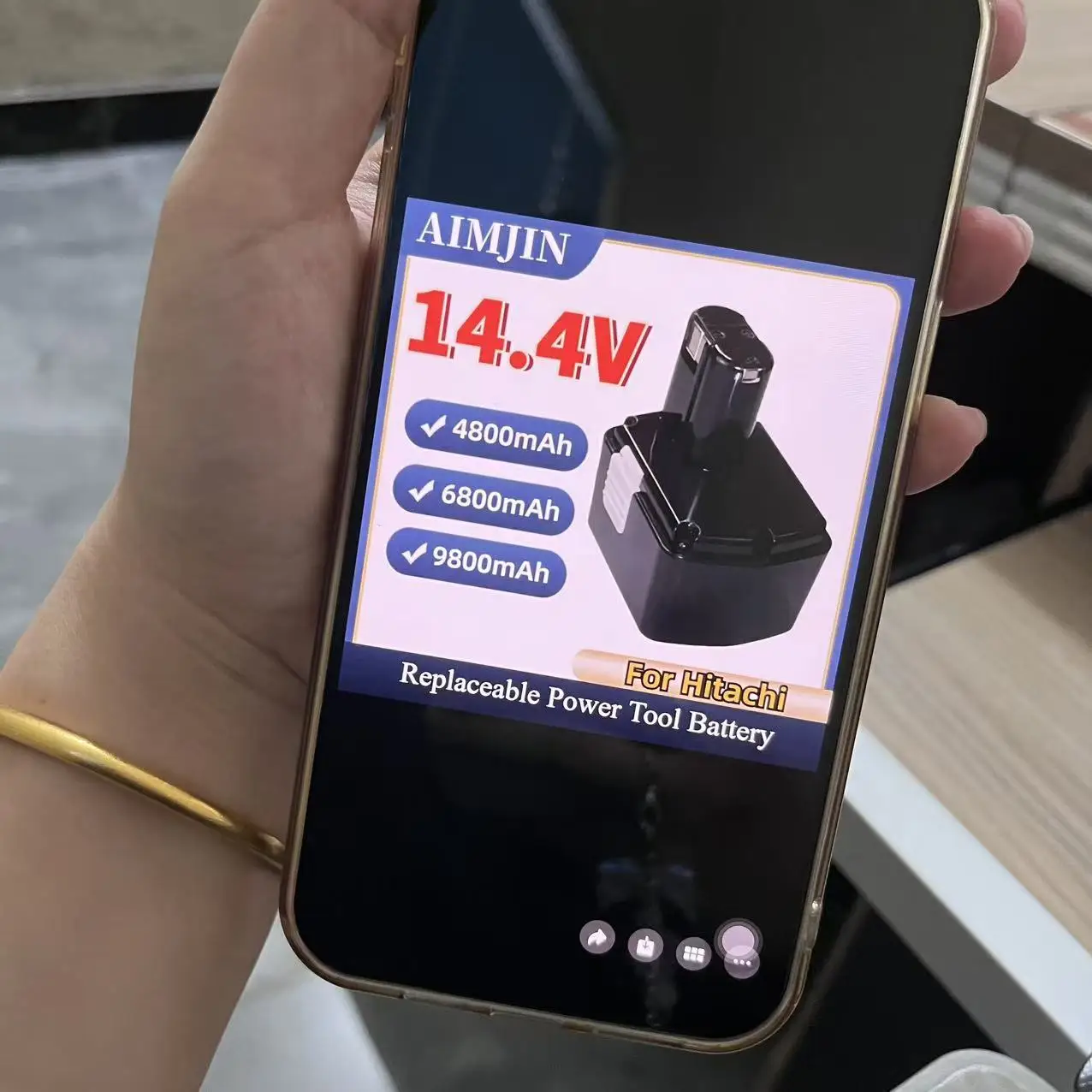 

14.4V NI-CD 4.8/6.8/9.8/12.8Ah for Hitachi EB1414S EB14B EB1412S EB14S DS14DL DV14DL CJ14DL DS14DVF3 Rechargeable battery