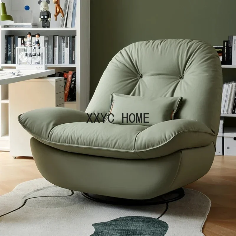 Modern Minimalist Living Room Bedroom Leisure Silicone Leather Lazy Chair