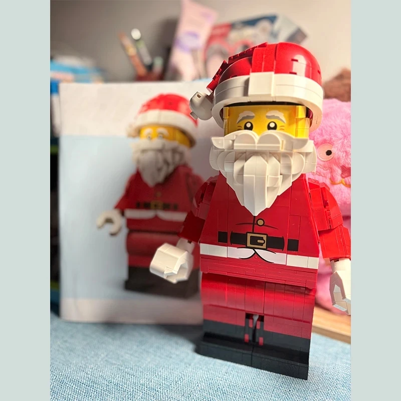 2025 nouvelle figurine de père noël à l'échelle 40820 figurine Festival Version limitée agrandie garçon fille bloc de construction cadeau de noël