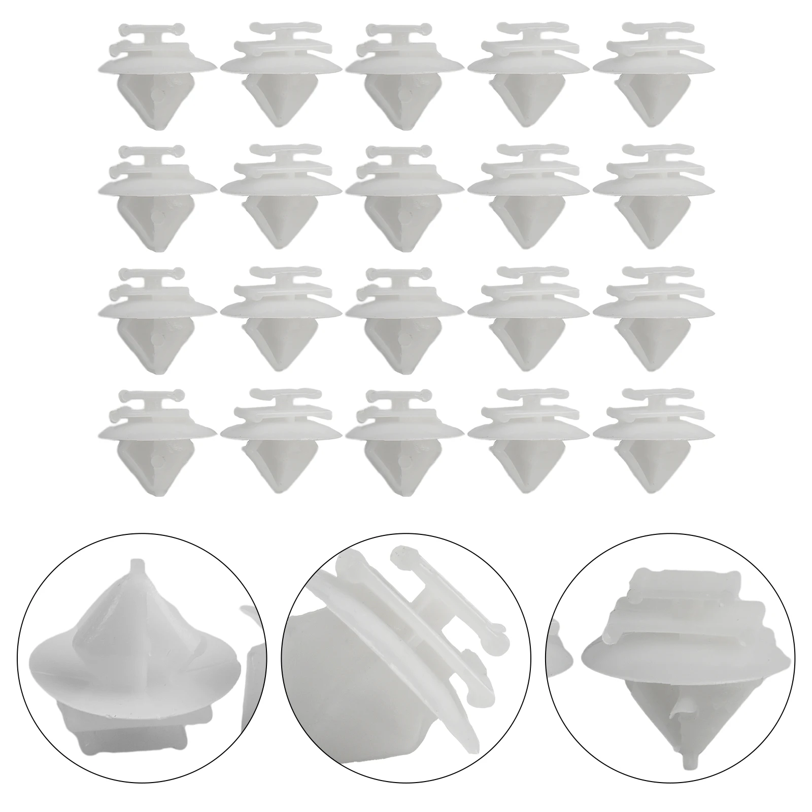 20Pcs Car Exterior Door Trim Clips Designed for C2 C3 206 207 Quick and Reliable Fitment Enhances Vehicle\\\'s Overall Look