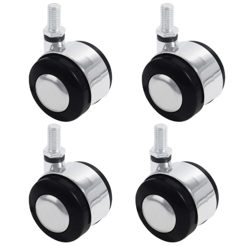 

Набор из 4 бесшумных поворотных роликов. Бесшумные роликовые ролики. Металл и пластик для мебели. Мобильность и защита высокое