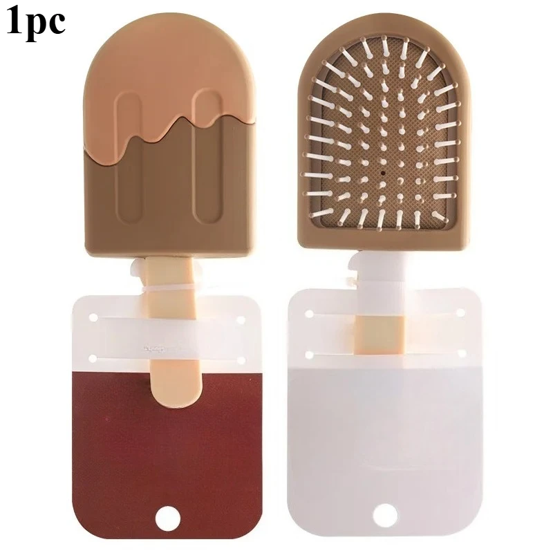 

1pc Ice Cream Shaped Hair Comb Scalp Massage Comb Hairbrush Wet Curly Hair Brush Salon Hairdressing Styling Tools Detangling