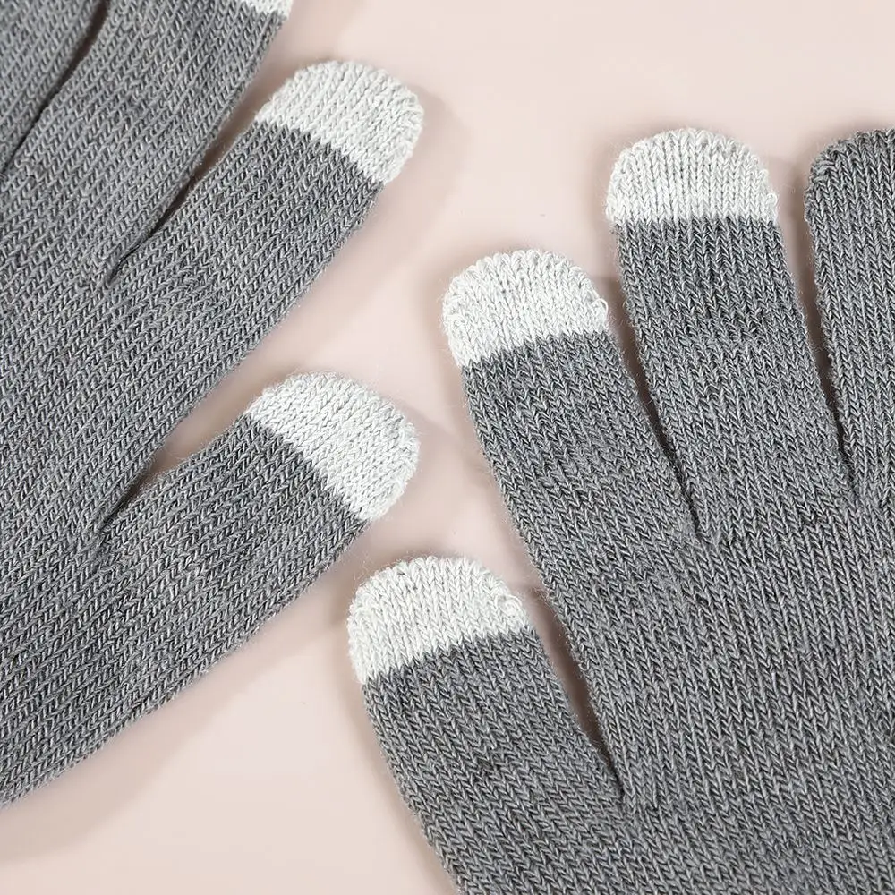 Comfortable Knitted Gloves Women Thermal Thickened Windproof Woolen Mittens Korean Style Winter Outdoor Essentials