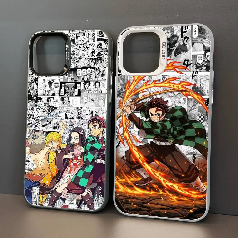 Demon Slayer Anime Cute Phone Case For Apple 11 12 13 14 15 16Pro Max Plus Protect Plating Phone case