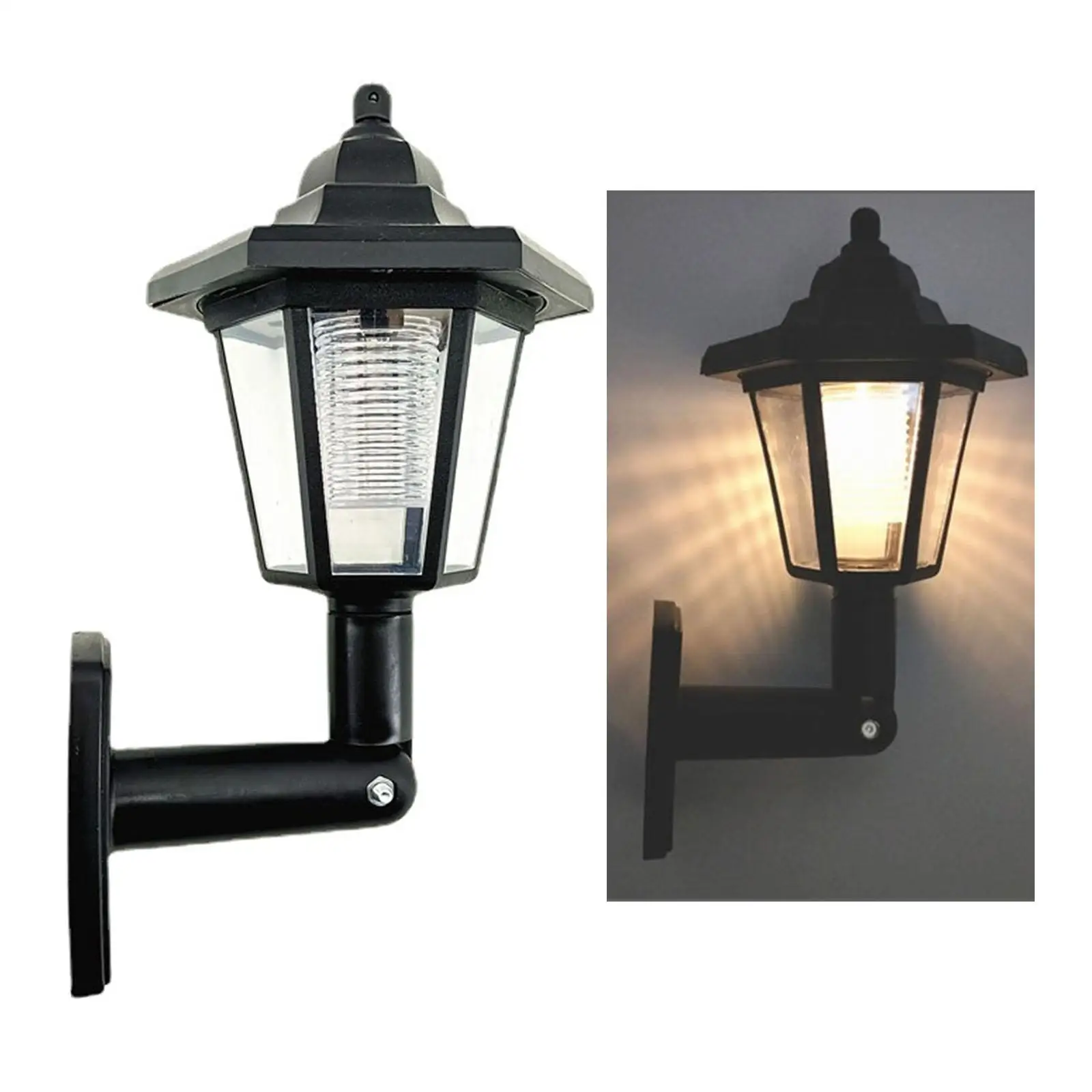 

2Pcs Solar Wall Lights Waterproof Porch Lights Fixture Exterior Lighting Solar Wall Sconce for Yard Garage Deck Fence Garden