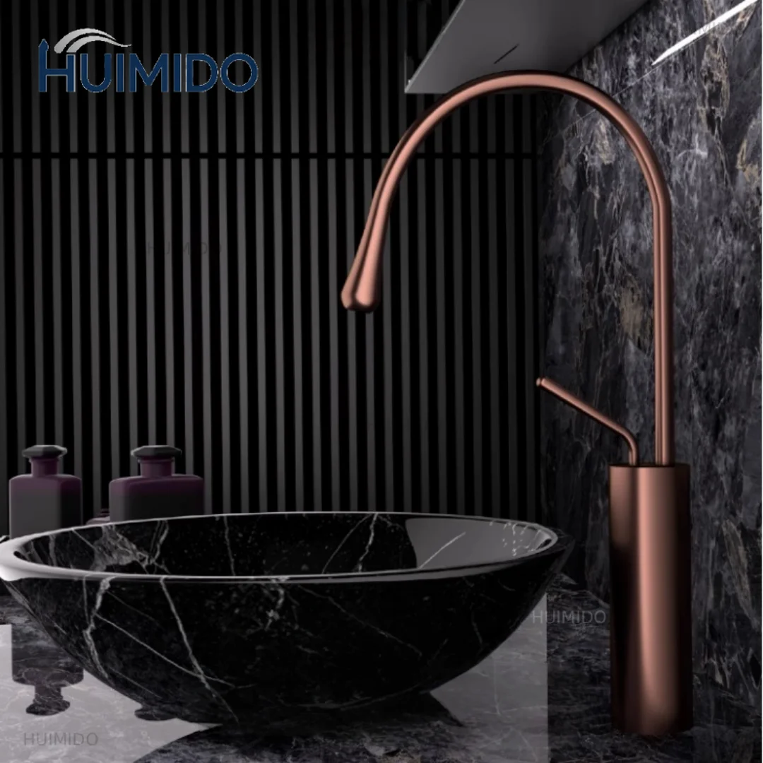 Brushed Rose Gold Bathroom Brushed Gold Basin Faucet  Hot  Cold Sink Faucet Brass LavotorySwivel Sink Water Crane