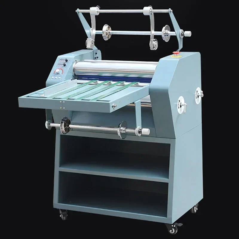 

Небольшое обновление, сверхмощный ламинатор, стальная палочка, конвейерная лента, подающая бумага, защита от скручивания, обрезка холодного масла, давление лами