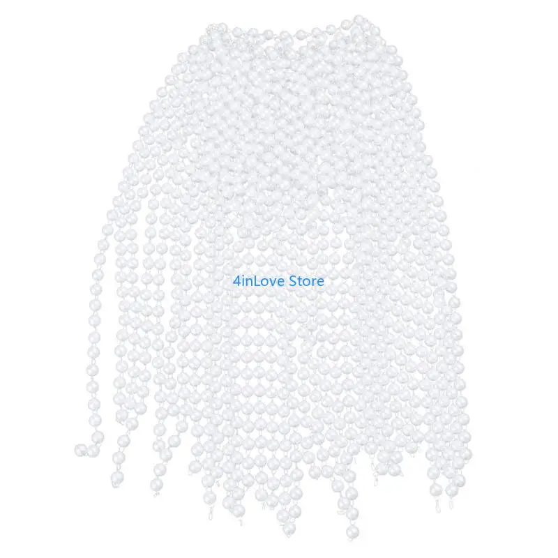 

T4MD Pearls Tassels Headpiece Stylish Hair Adornment for Women Makeup Party Decorations Decorated Headwear Luxurious Jewelry