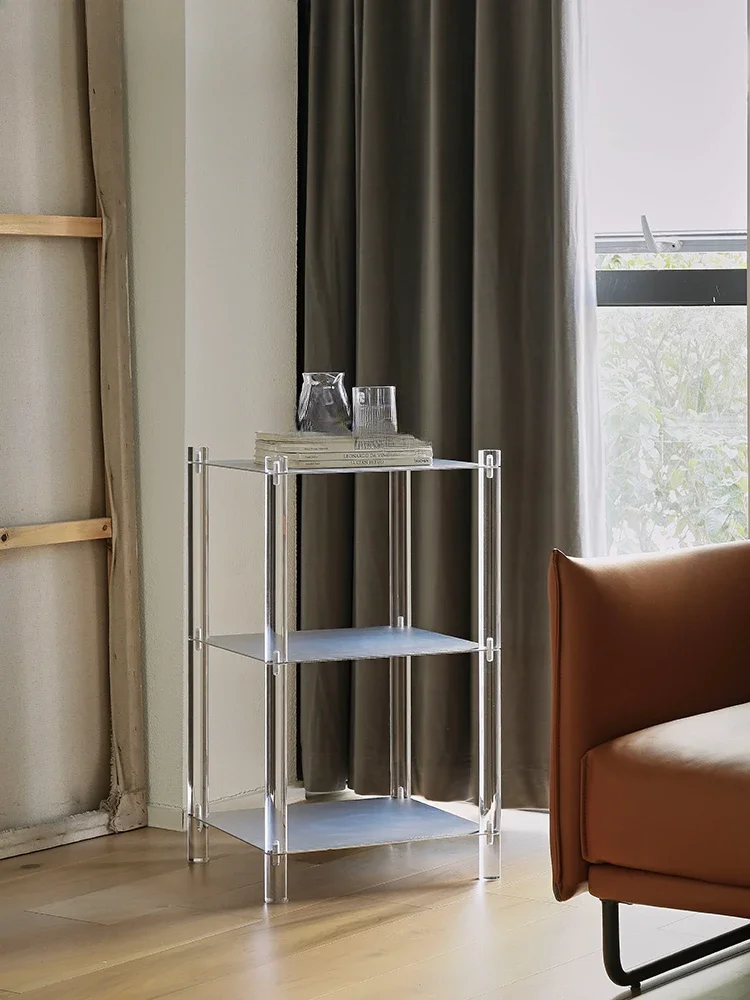 Acrylic Shelf Designer Artistic Sense Floor against the Wall Shelf Storage Rack