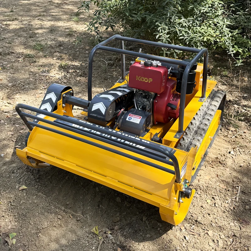 

Customized automatic all terrain agricultural rubber remote control lawn mower, flail lawnmower, weeding machine