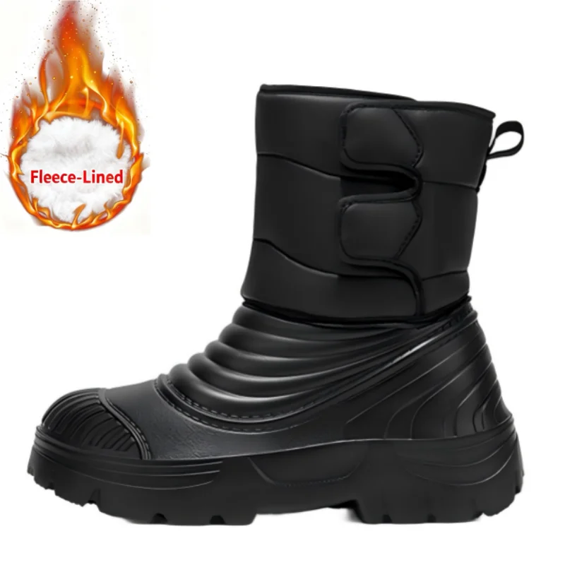 

All-black insulated winter ankle boots - Sealed, warm and waterproof snow boots with excellent value for money