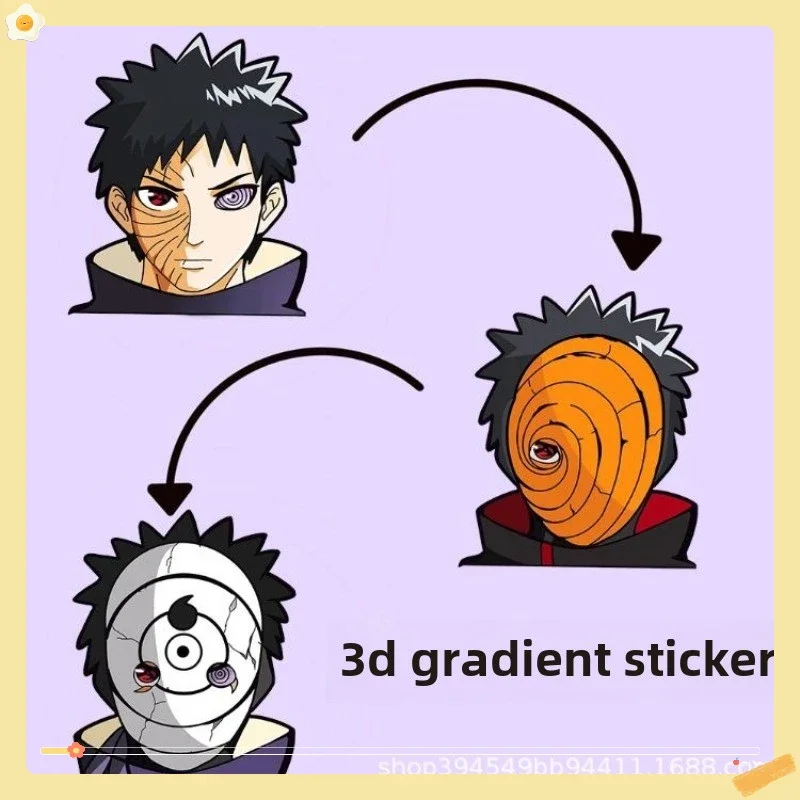 Top selling anime Naruto merchandise, Uchiha Itachi Naruto 3D gradient illusion sticker, NARUTO Sticker