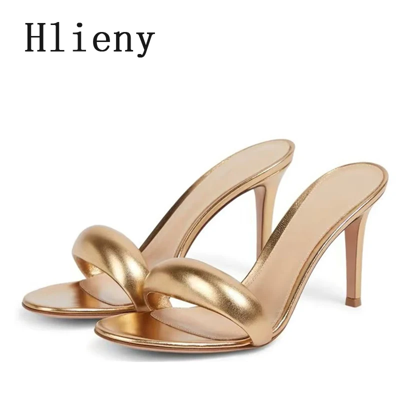 

Женские летние туфли-мюли на высоком каблуке в римском стиле с круглым носком, модные босоножки-стилеты для вечеринок и банкетов