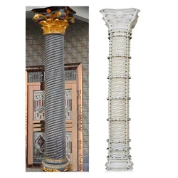 Roman Column Mold for Garden Villa ABS Plastic Concrete Form 35cm X 370cm Outdoor Decor Construction Tool