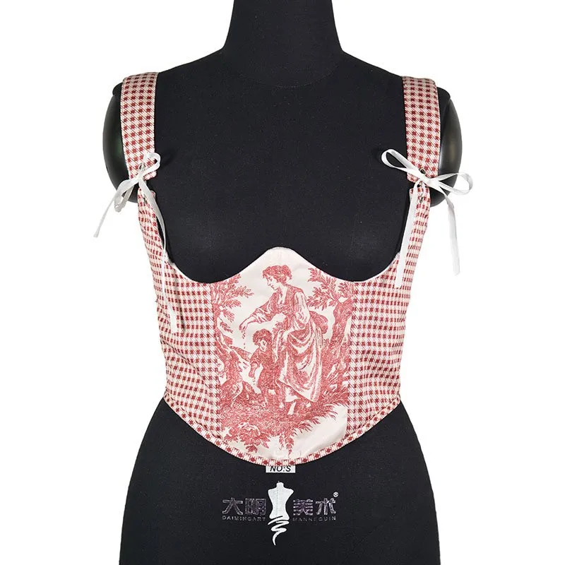 Wome Vintage Floral Bodys Mujer Corset Belt gothic Espartilho  Mujer Para Vestir  Floral  Bustiers