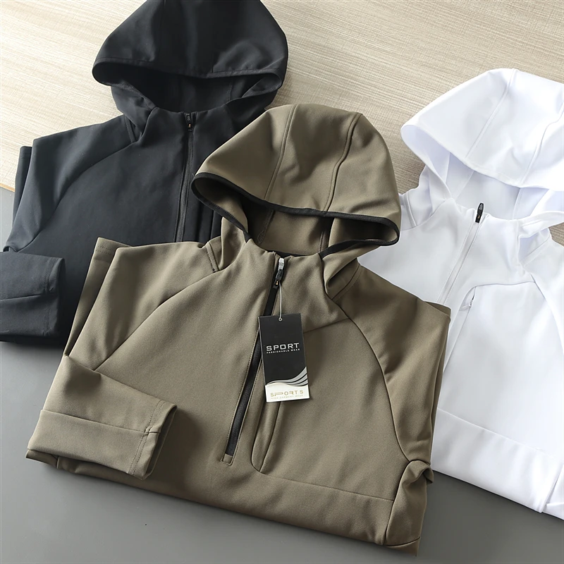 

Мягкая толстовка с капюшоном для мужчин, с цветными вставками, на молнии, спортивная, повседневная, модная, городская, на все сезоны