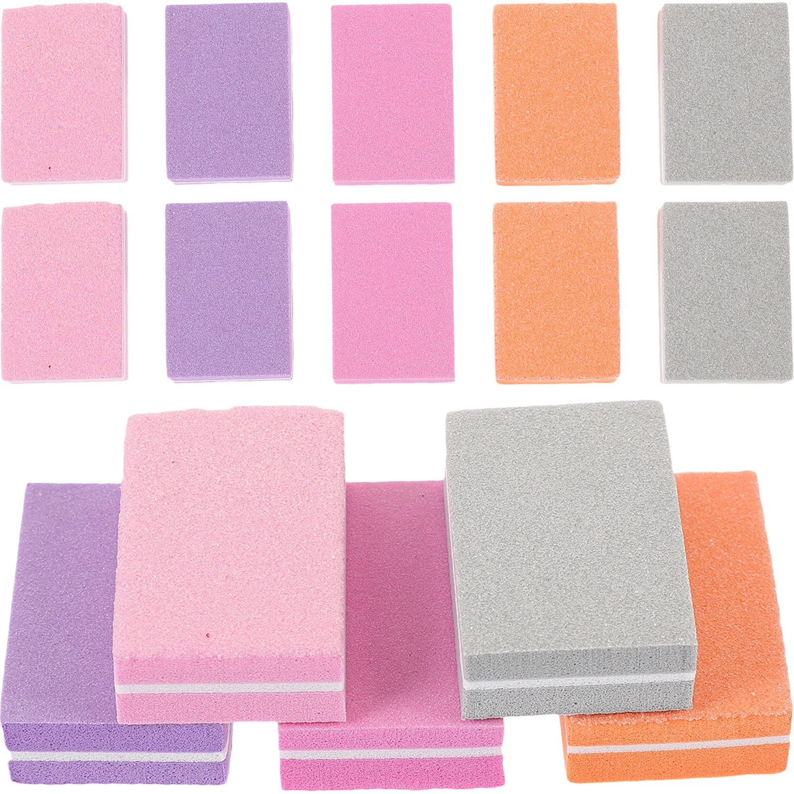 Bloc de polissage éponge pour lime à ongles, outil de meulage de manucure double face pour le ponçage des ongles des pieds, tampon Compact Portable 50 pièces