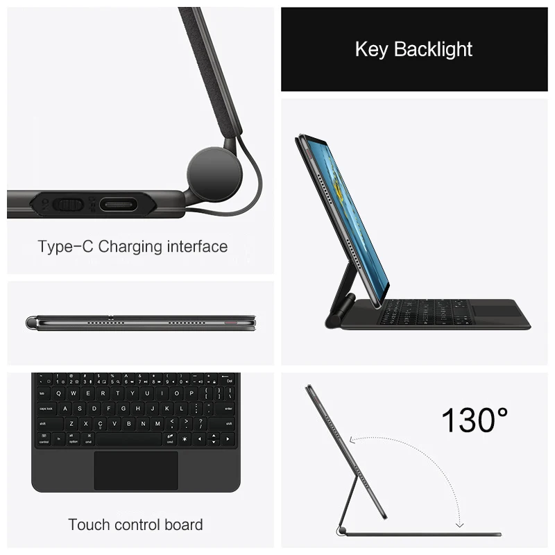 Imagem -04 - Huwei-teclado Mágico de Backlight para Huawei Matepad Pro 10.8 Case Mrx-w09 Mrx-w29 Mrx-w59 Al09 W19 Al19 Tablet Smart Cover